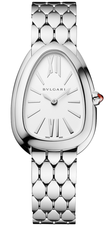  Shop Authentic Bvlgari Serpenti Seduttori Quartz White Dial Silver Steel Strap Watch for Women - SERPENTI103141 - Luxxuri