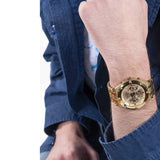  Shop Authentic Guess Continental Gold Dial Gold Steel Strap Watch For Men - GW0260G4 - Luxxuri