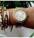  Shop Authentic Michael Kors Camille Silver Diamonds Dial Gold Steel Strap Watch for Women - MK5756 - Luxxuri