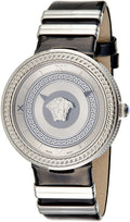  Shop Authentic Versace V Metal Icon Silver Dial Black & Silver Strap Watch for Women - VLC010014 - Luxxuri