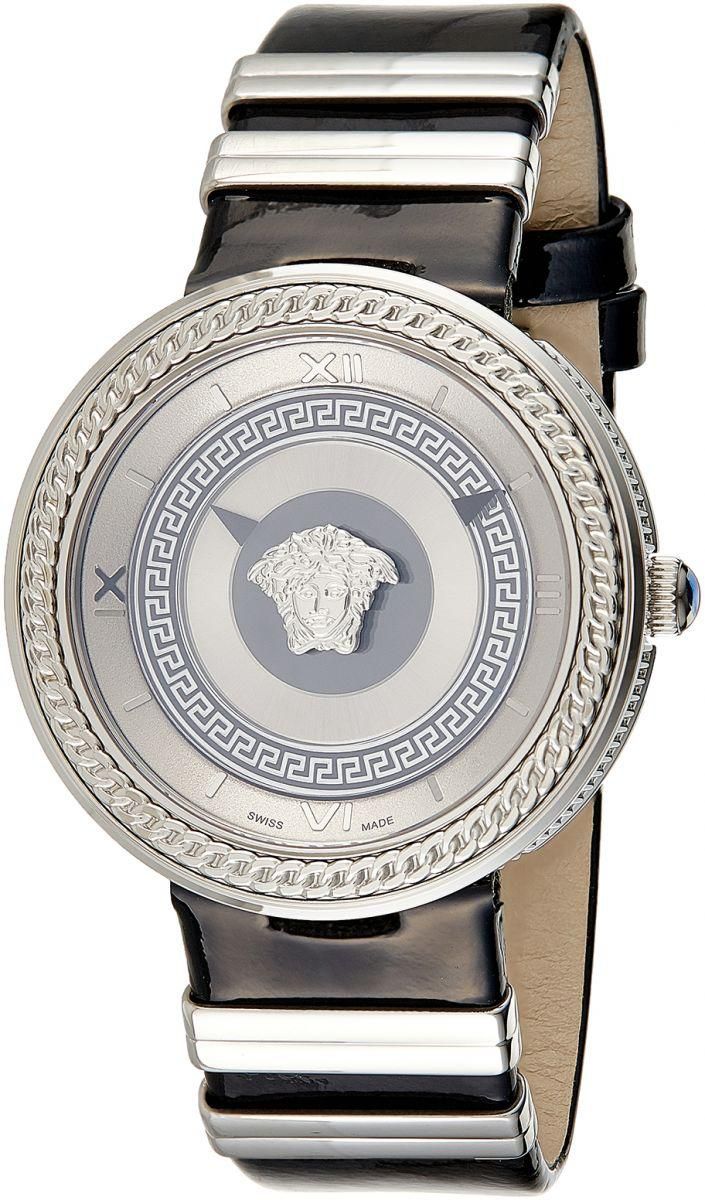  Shop Authentic Versace V Metal Icon Silver Dial Black & Silver Strap Watch for Women - VLC010014 - Luxxuri