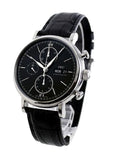  Shop Authentic IWC Portofino Chronograph Black Dial Black Leather Strap Watch for Men - IW391008 - Luxxuri