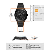  Shop Authentic Fossil Everett Chronograph Black Dial Black Steel Strap Watch for Men - FS5797 - Luxxuri