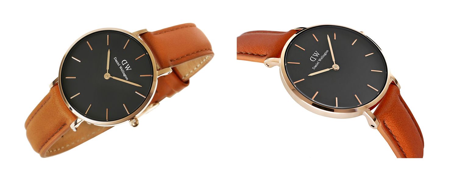  Shop Authentic Daniel Wellington Classic Petite Durham Black Dial Brown Leather Strap Watch For Women - DW00100166 - Luxxuri