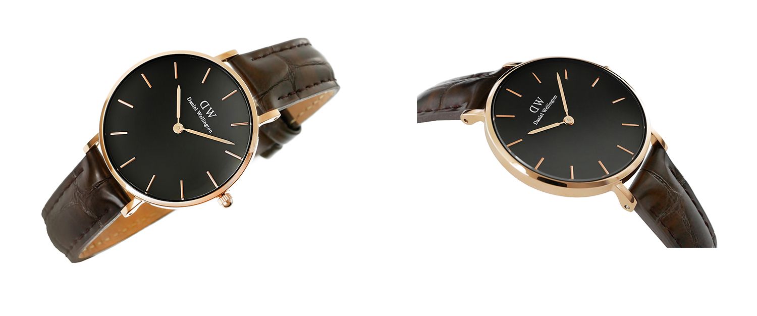  Shop Authentic Daniel Wellington Classic Petite York Black Dial Brown Leather Strap Watch For Women - DW00100170 - Luxxuri