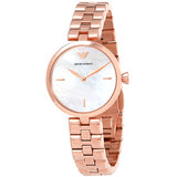  Shop Authentic Emporio Armani Arianna Analog Mother of Pearl Dial Rose Gold Steel Strap Watch For Women - AR11196 - Luxxuri