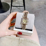  Shop Authentic Michael Kors Chain Lock Pave Gold Dial Gold Steel Strap Watch For Women - MK4711 - Luxxuri