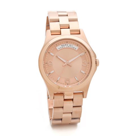 Marc Jacobs Baby Dave Rose Gold Dial Rose Gold Steel Strap Watch for Women - MBM3235