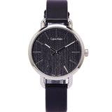  Shop Authentic Calvin Klein Even Black Dial Black Leather Strap Watch for Women - K7B231C1 - Luxxuri
