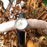  Shop Authentic Movado Museum Silver Dial Black Leather Strap Watch For Women - 2100003 - Luxxuri