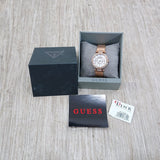  Shop Authentic Guess Muse Quartz Silver Dial Rose Gold Steel Strap Watch For Women - W1008L3 - Luxxuri