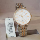  Shop Authentic Fossil Jacqueline White Dial Two Tone Steel Strap Watch for Women - ES3634 - Luxxuri