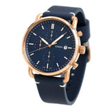  Shop Authentic Fossil The Commuter Blue Dial Blue Leather Strap Watch for Men - FS5404 - Luxxuri