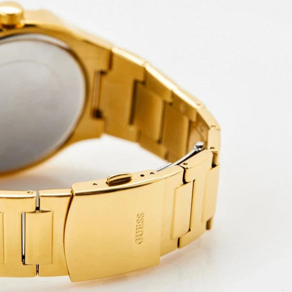  Shop Authentic Guess Duke Glitz Crystals Gold Dial Gold Steel Strap Watch For Men - GW0576G2 - Luxxuri