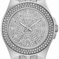  Shop Authentic Bulova Crystal Pave Silver Dial Silver Steel Strap Watch for Men - 96B235 - Luxxuri