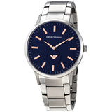  Shop Authentic Emporio Armani Renato Blue Dial Silver Steel Strap Watch For Men - AR11137 - Luxxuri