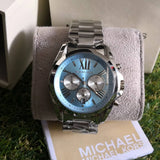  Shop Authentic Michael Kors Bradshaw Chronograph Blue Dial Silver Steel Strap Watch For Women - MK6099 - Luxxuri