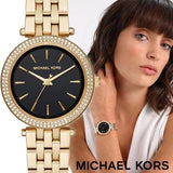  Shop Authentic Michael Kors Mini Darci Quartz Black Dial Gold Steel Strap Watch For Women - MK3738 - Luxxuri