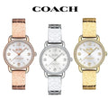 Coach Delancey Silver Dial Rose Gold Steel Strap Watch for Women - 14502355