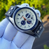  Shop Authentic Fossil Coachman Chronograph White Dial Blue Leather Strap Watch for Men - CH3051 - Luxxuri