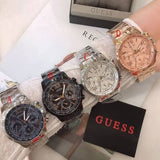  Shop Authentic Guess Sunrise Multifunction Quartz White Dial Silver Steel Strap Watch For Women - W0330L3 - Luxxuri