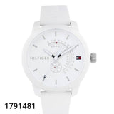  Shop Authentic Tommy Hilfiger Denim Analog White Dial White Rubber Strap Watch for Men - 1791481 - Luxxuri