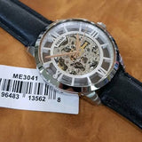  Shop Authentic Fossil Townsman Automatic Skeleton Silver Dial Black Leather Strap Watch for Men - ME3041 - Luxxuri