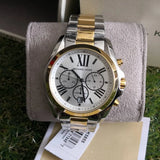  Shop Authentic Michael Kors Bradshaw Chronograph Silver Dial Two Tone Steel Strap Watch For Women - MK5855 - Luxxuri