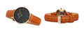  Shop Authentic Daniel Wellington Classic Petite Durham Black Dial Brown Leather Strap Watch For Women - DW00100166 - Luxxuri