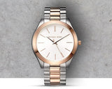  Shop Authentic Michael Kors Slim Runway White Dial Two Tone Steel Strap Watch for Women - MK3204 - Luxxuri