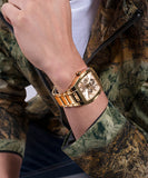  Shop Authentic Guess Phoenix Multi Function Gold Dial Gold Steel Strap Watch for Men - GW0456G2 - Luxxuri
