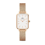  Shop Authentic Daniel Wellington Quadro Pressed Melrose White Dial Rose Gold Mesh Strap Watch For Women - DW00100465 - Luxxuri