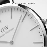  Shop Authentic Daniel Wellington Classic Sheffield White Dial Black Leather Strap Watch For Men - DW00100020 - Luxxuri