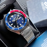  Shop Authentic Seiko 5 Sports Automatic Blue Dial Silver Steel Strap Watch For Men - SRPD53K1 - Luxxuri