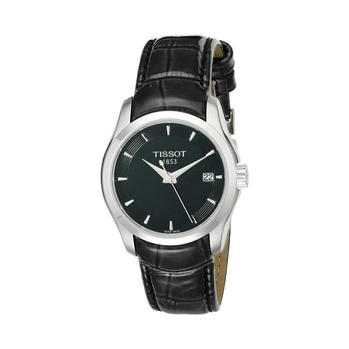  Shop Authentic Tissot T Trend Couturier Black Dial Black Leather Strap Watch For Women - T035.210.16.051.00 - Luxxuri