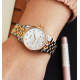  Shop Authentic Mido Baroncelli III Automatic Mother of Pearl White Dial Two Tone Steel Strap Watch For Women - M7600.9.69.1 - Luxxuri