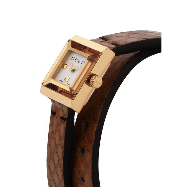  Shop Authentic Gucci G Frame White Dial Brown Leather Strap Watch For Women - YA128523 - Luxxuri