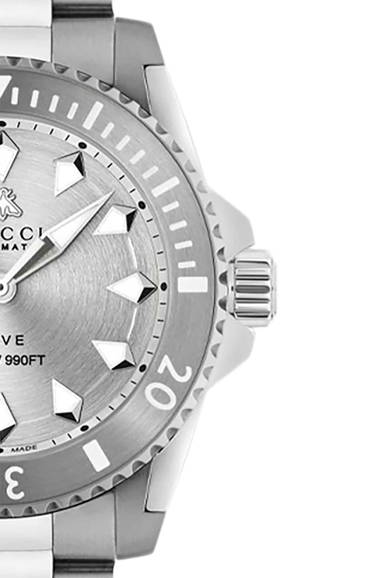  Shop Authentic Gucci Dive Automatic Silver Dial Silver Steel Strap Watch for Men - YA136354 - Luxxuri