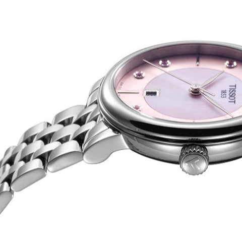  Shop Authentic Tissot T Classic Carson Premium Pink Dial Silver Steel Strap Watch for Women - T122.210.11.159.00 - Luxxuri
