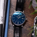  Shop Authentic IWC Portofino '150 Years Edition' Automatic Blue Dial Black Leather Strap Watch for Men - IW356518 - Luxxuri