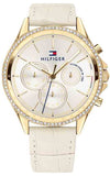  Shop Authentic Tommy Hilfiger Ari Diamonds White Dial Cream Leather Strap Watch for Women - 1781982 - Luxxuri