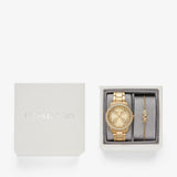  Shop Authentic Michael Kors Tibby Pave Gold Dial Gold Steel Strap Watch for Women - MK1057 - Luxxuri