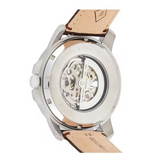 Shop Authentic Fossil Grant Automatic White Dial Brown Leather Strap Watch for Men - ME3052 - Luxxuri