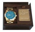  Shop Authentic Michael Kors Runway Stop Hunger Blue Dial Gold Steel Strap Watch for Men - MK8315 - Luxxuri