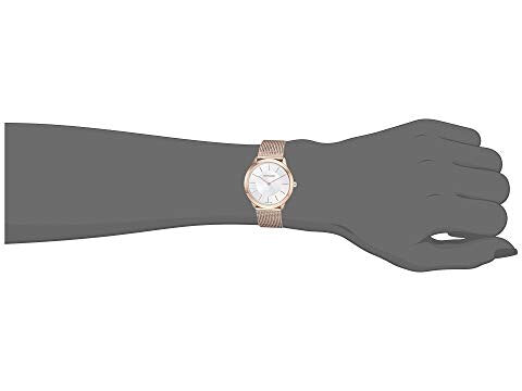  Shop Authentic Calvin Klein Minimal White Dial Rose Gold Mesh Bracelet Watch for Women - K3M22626 - Luxxuri