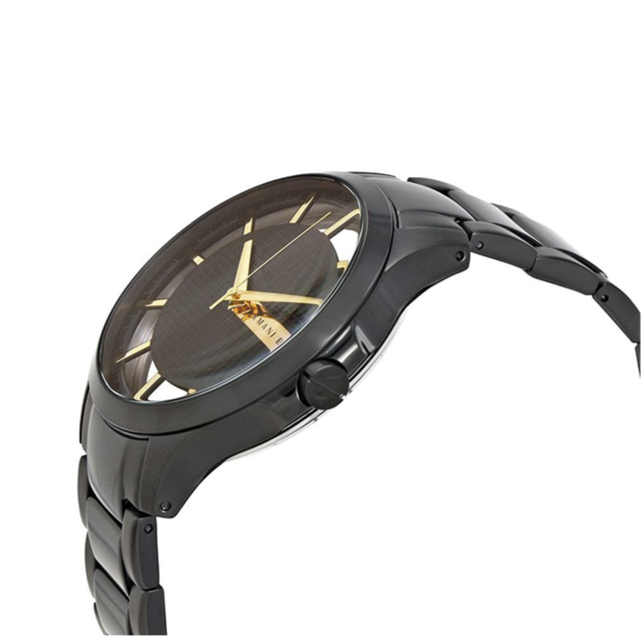  Shop Authentic Armani Exchange Hampton Chronograph Black Dial Black Steel Strap Watch For Men - AX2192 - Luxxuri