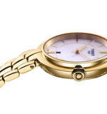  Shop Authentic Tissot Flamingo Mother of Pearl White Dial Gold Steel Strap Watch For Women - T094.210.33.111.00 - Luxxuri