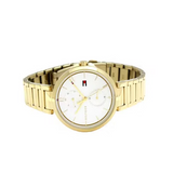  Shop Authentic Tommy Hilfiger Angela White Dial Gold Steel Strap Watch for Women - 1782128 - Luxxuri