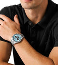  Shop Authentic Michael Kors Lexington Chronograph Blue Dial Silver Steel Strap Watch for Men - MK9165 - Luxxuri