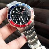  Shop Authentic Fossil FB-03 Chronograph Black Dial Silver Steel Strap Watch for Men - FS5767 - Luxxuri